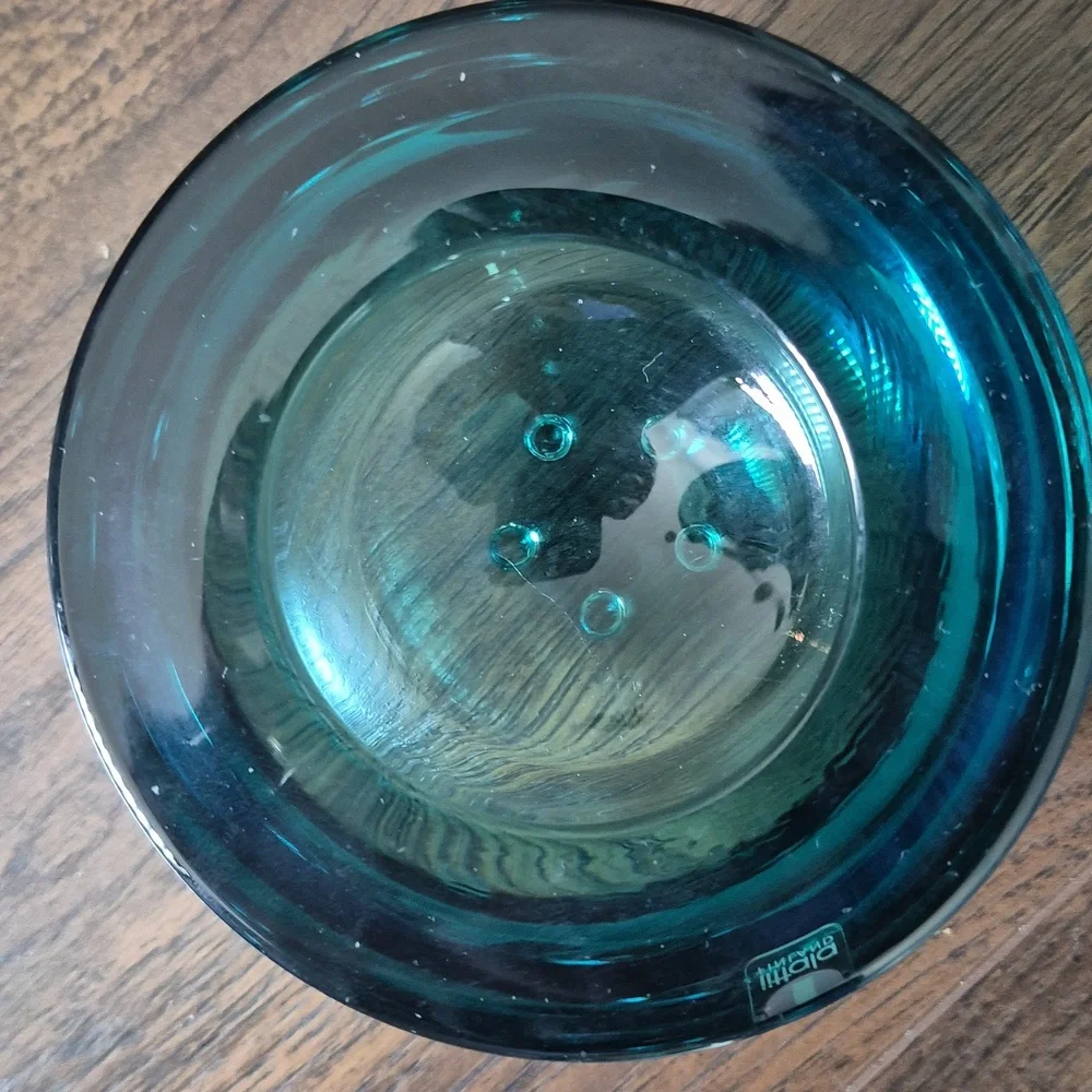 Iittala Art Glass Ballo Votive Holder Vintage Made In Finland With Tag